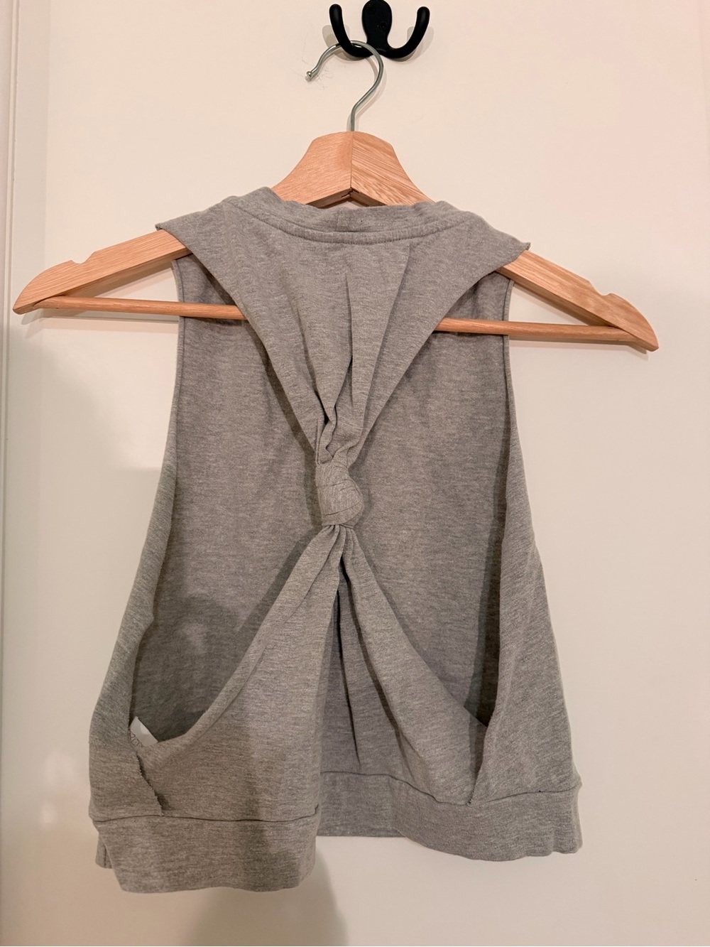 Lush Open Back Tie Tank Top | Grey | Size S